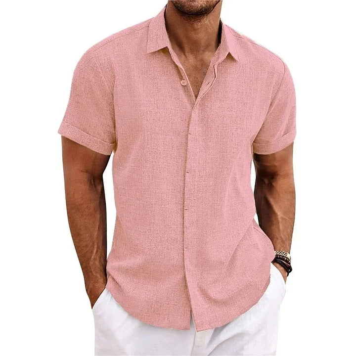 Men's Summer Linen Shirt Breathable for Warm Weather-MODAUTLET