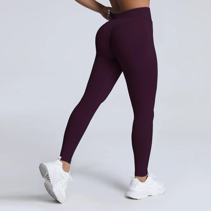 Women's Push-Up Low-Rise Seamless Yoga Leggings for Fitness