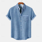 Silk Shirt With Bamboo Fiber Ultimate Daily Comfort Blue