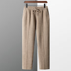 Men's Relaxed Fit Merino Wool Pants with Drawstring Waist