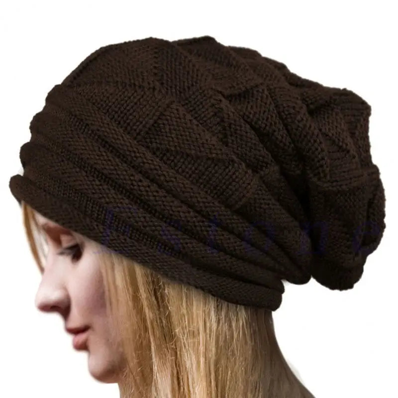 Unisex Oversized Knitted Beanie Hat