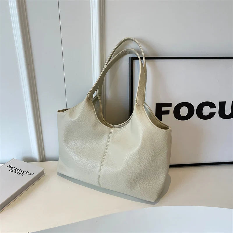 Aspen | Hobo Tote Bag Beige 38cmx28cmx13cm