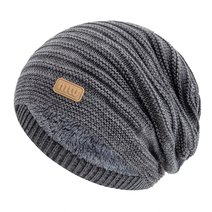 Unisex Striped Slouchy Winter Hat-MODAUTLET