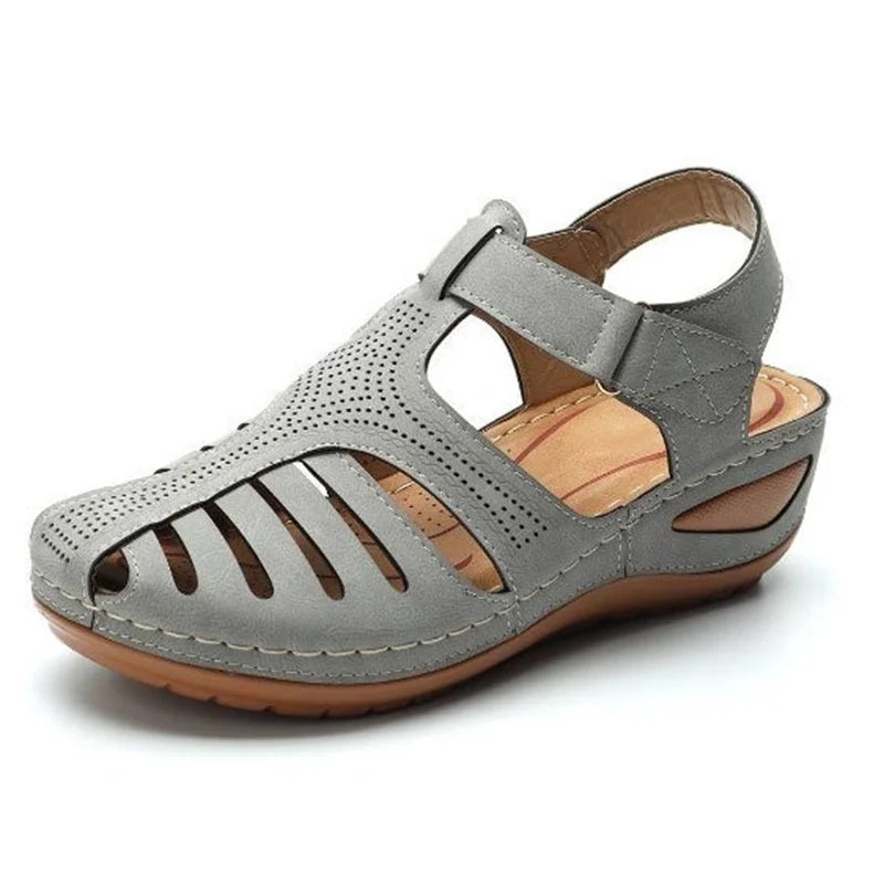 Women's Vintage Orthopedic PU Leather Sandals for Summer-MODAUTLET