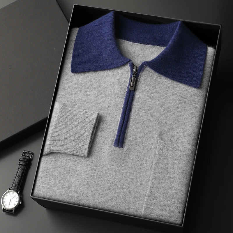 Men's Cashmere Polo - Torino Style-MODAUTLET