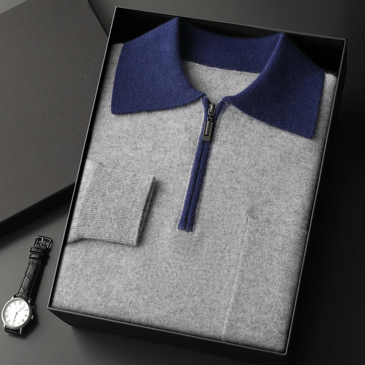 Men's Cashmere Polo - Torino Style-MODAUTLET