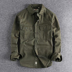 Archie | Classic Worker Shirt Military Green