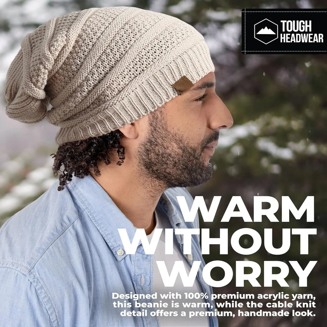 Cozy Knitted Beanie with Fur Lining-MODAUTLET