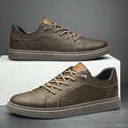 Men's Leather Oxford Sneakers Brown