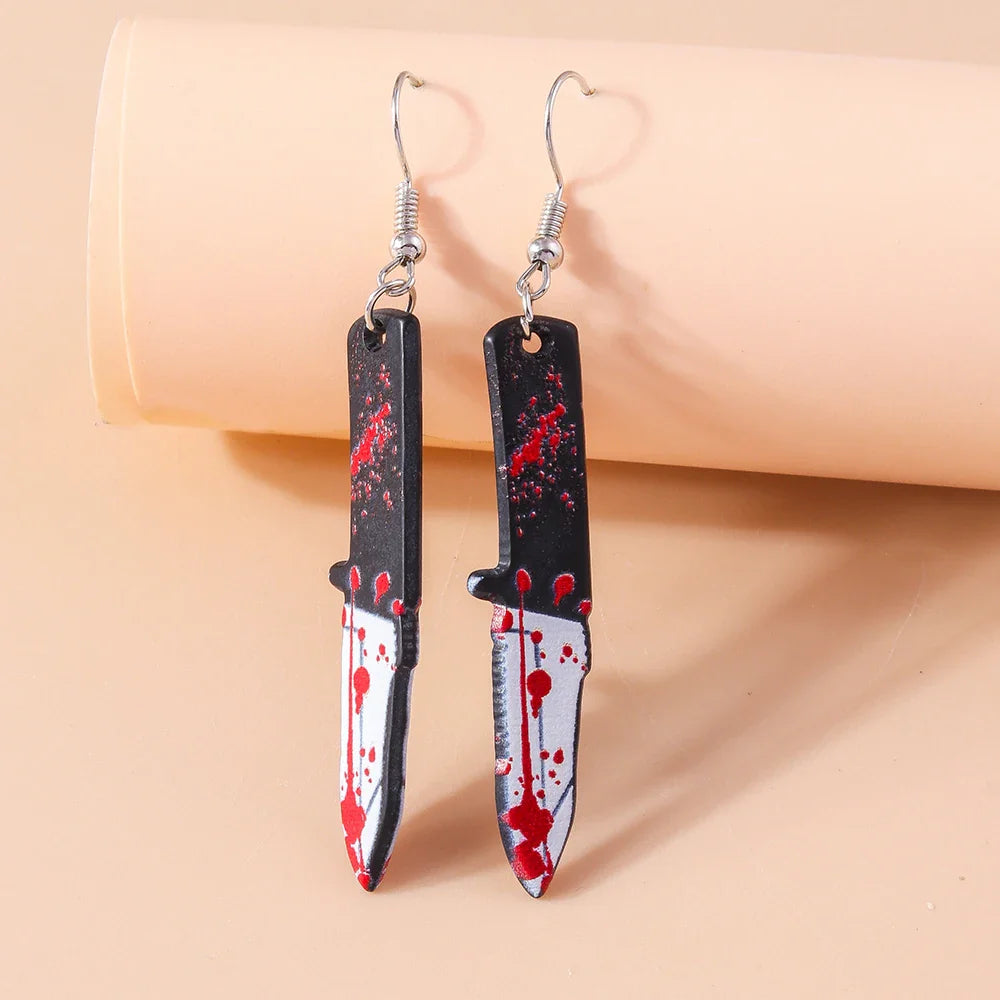 Spooky Blood Drip Earrings-MODAUTLET