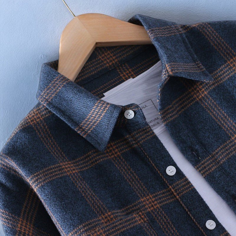 Mens Premium Plaid Shirt For Everyday Smart Casual Attire-MODAUTLET
