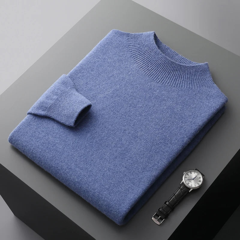Men's Merino Wool Sweater Blue