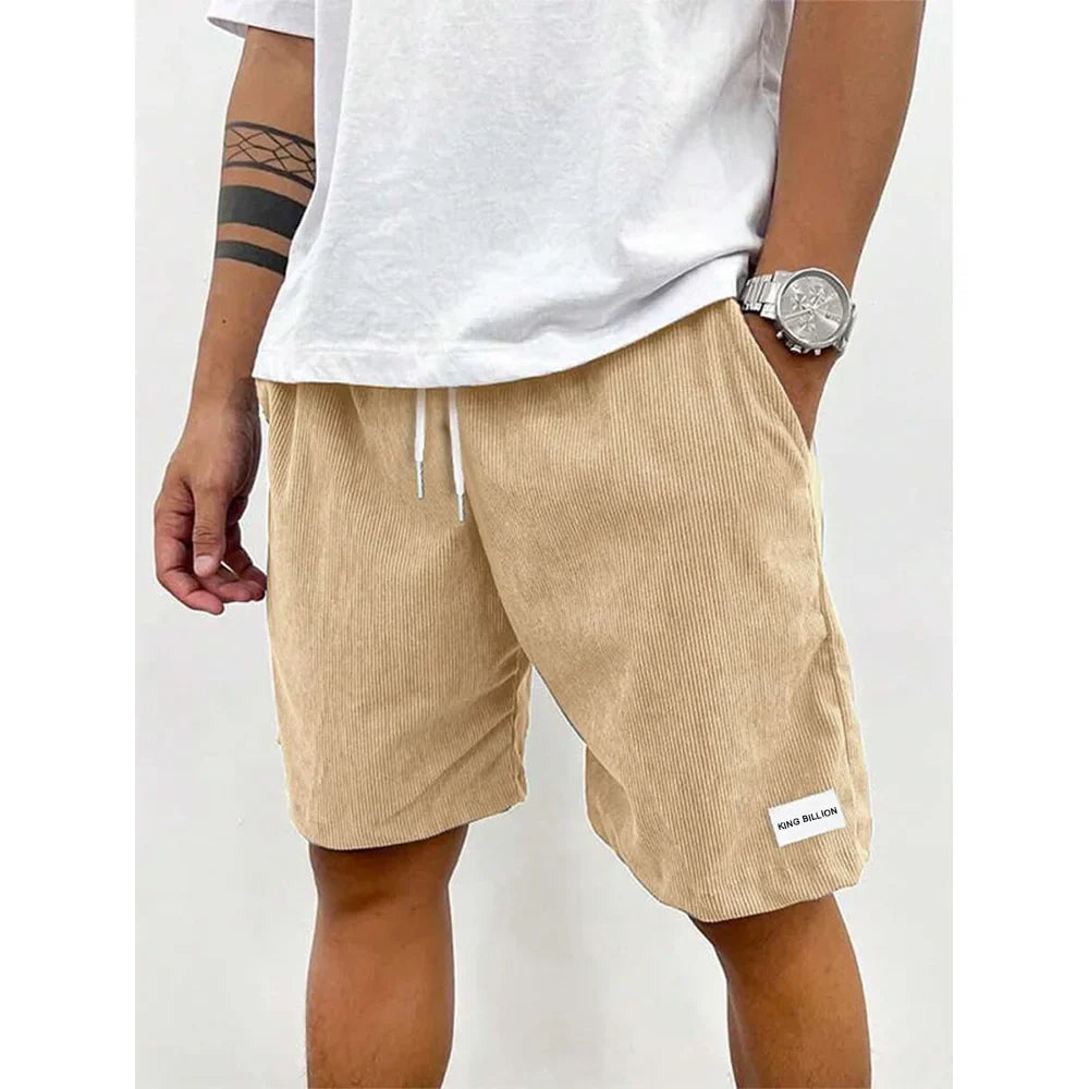Men’s Velvet Drawstring Shorts Khaki