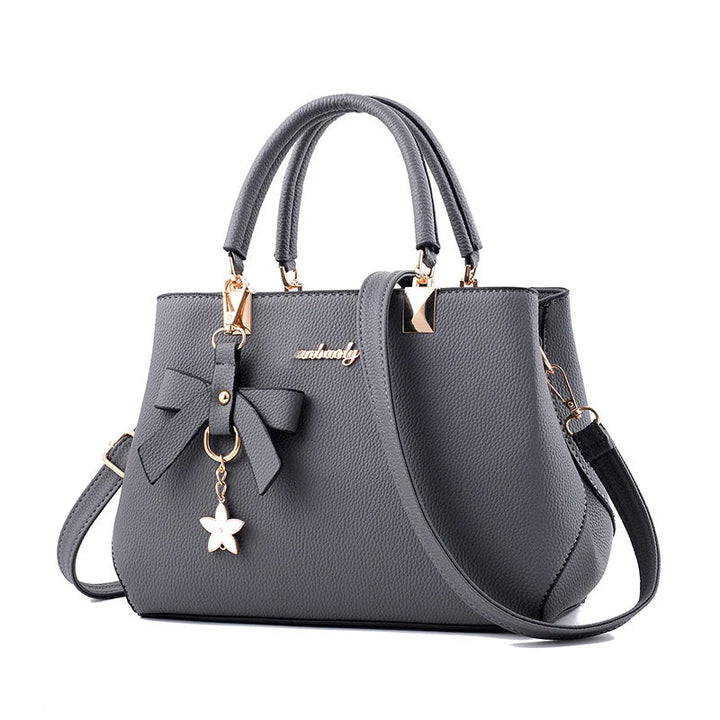 Elegant Women's Messenger Bag with Flower Pendant-MODAUTLET