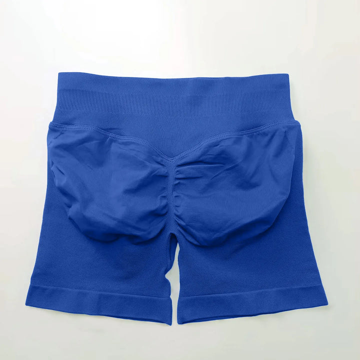 Women's Fitness Biker Shorts with Low Ribbed Band for Gym Workouts