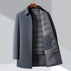 Men's Classic Kennington Trench Coat Jacket Gray