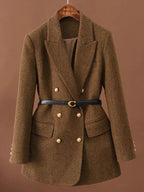 Vintage Wool Blazer with Belt