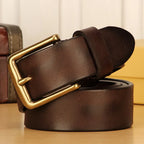 Stylish Square Buckle Leather Belt for Men