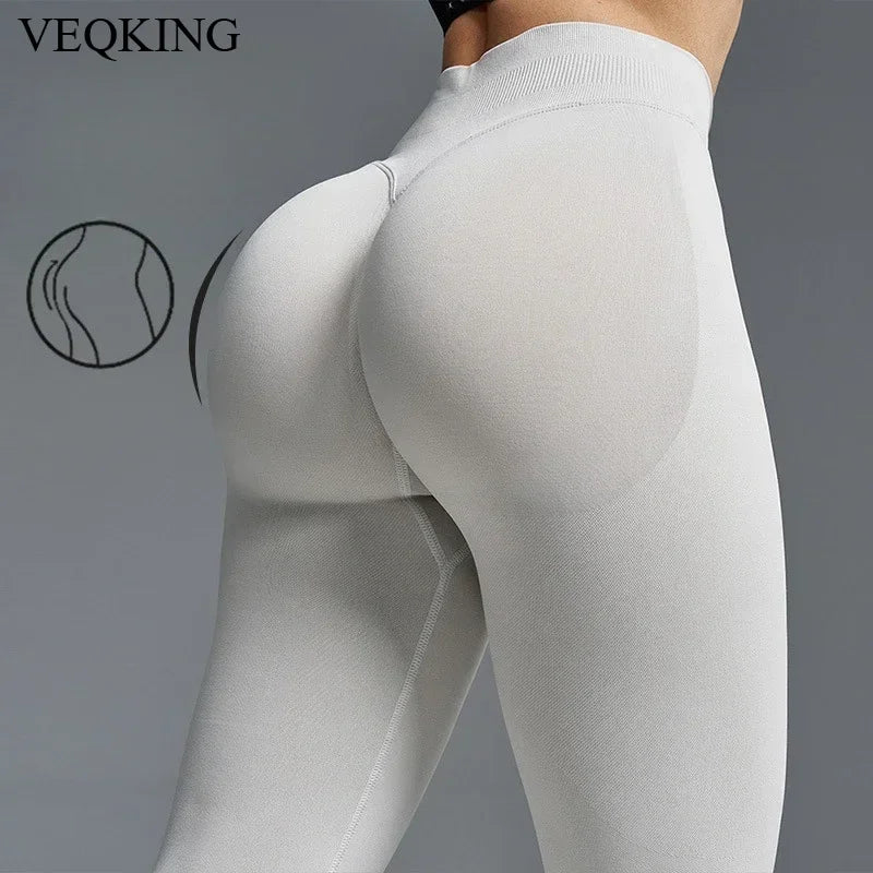 Women's Push-Up Low-Rise Seamless Yoga Leggings for Fitness