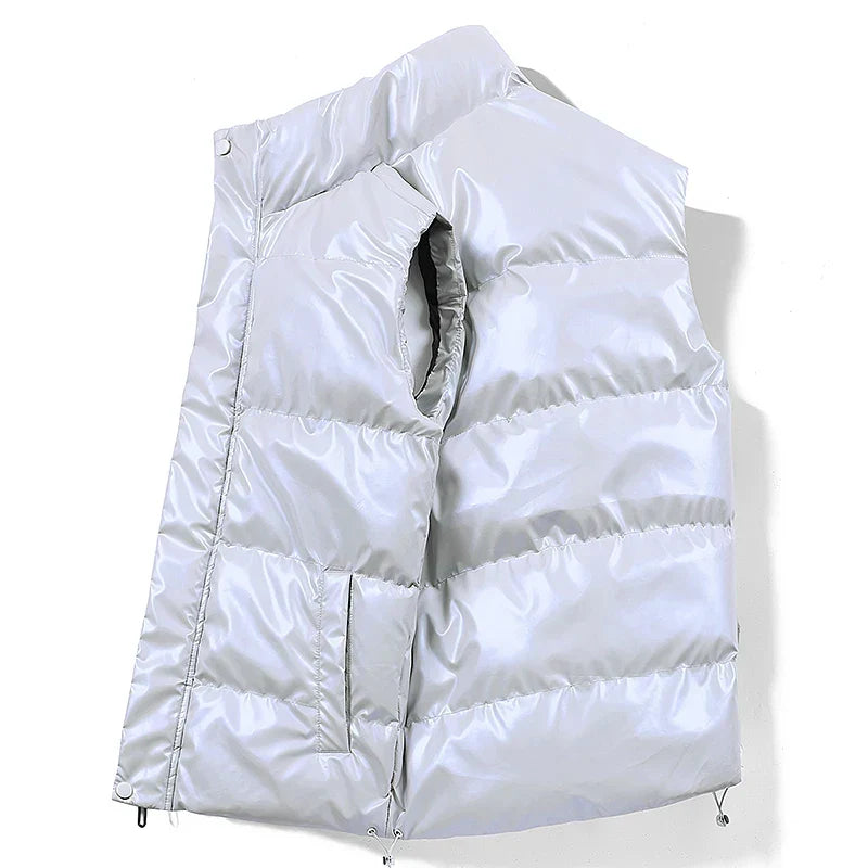 Men's Warm Quilted Down Vest - Insulated for Winter Comfort