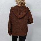 Lightweight Knit Hooded Cardigan for Women - Cozy & Warm Everyday Wear