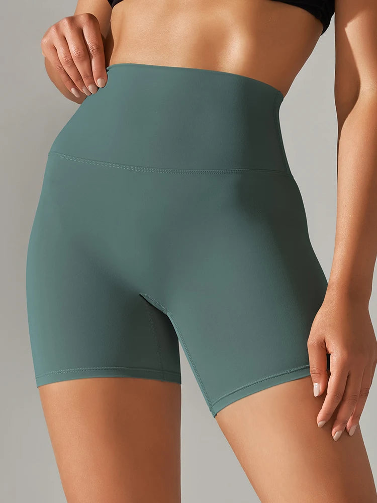 Women's High Waist Squat Proof Yoga Shorts for Fitness and Cycling