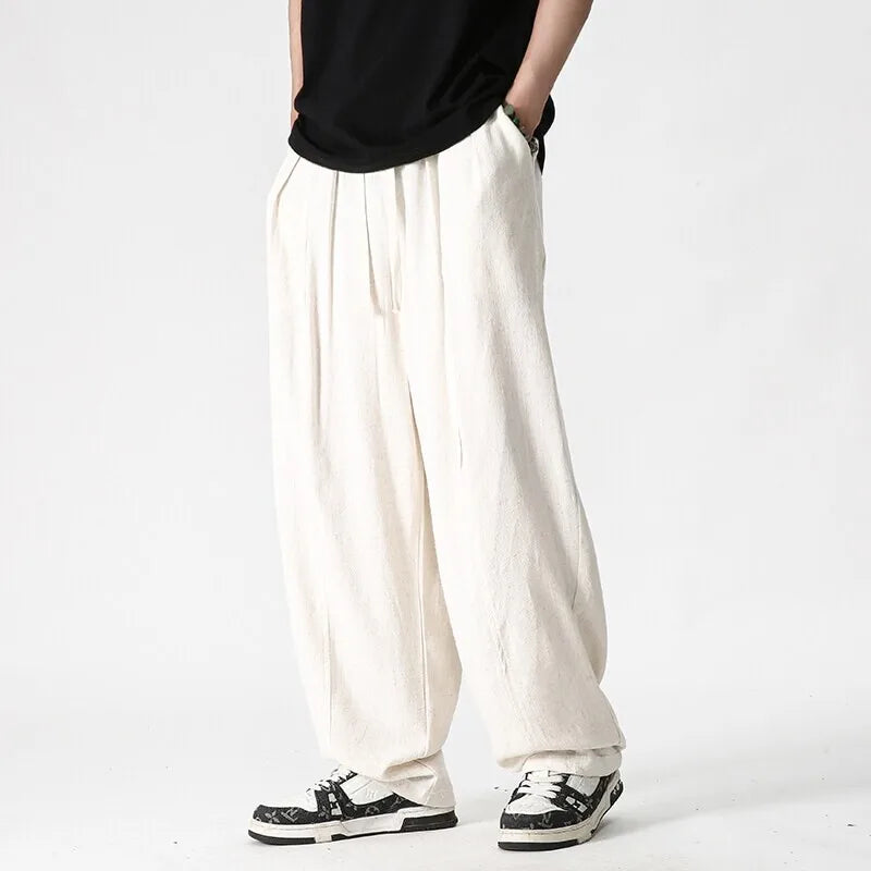 Men's Urban Breeze Linen Trousers-MODAUTLET