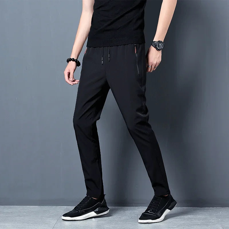 Men's Slim Elastic Korean Straight-Fit Jogger Pants-MODAUTLET