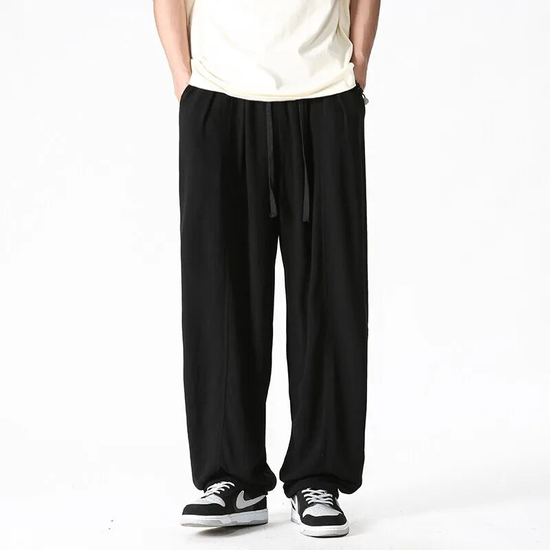Men's Urban Breeze Linen Trousers Black