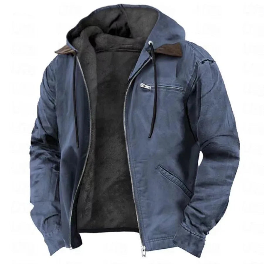 Men's Full-Zip Polar Fleece Hoodie - Cozy Casual Jacket