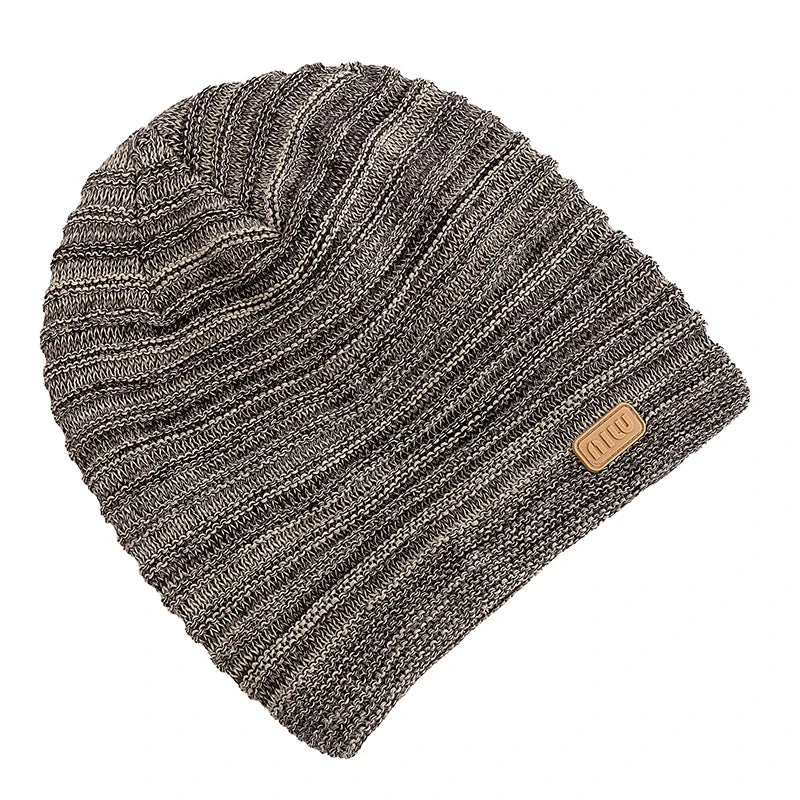 Unisex Striped Slouchy Winter Hat