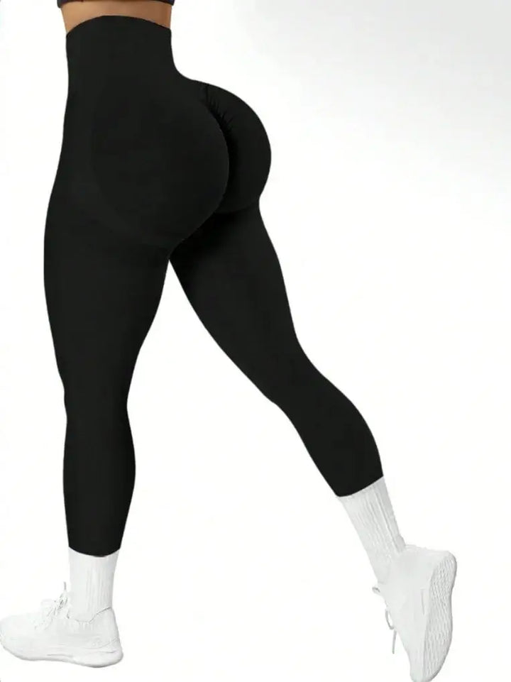 Women's High Waist Seamless Yoga Leggings with Tummy Control black
