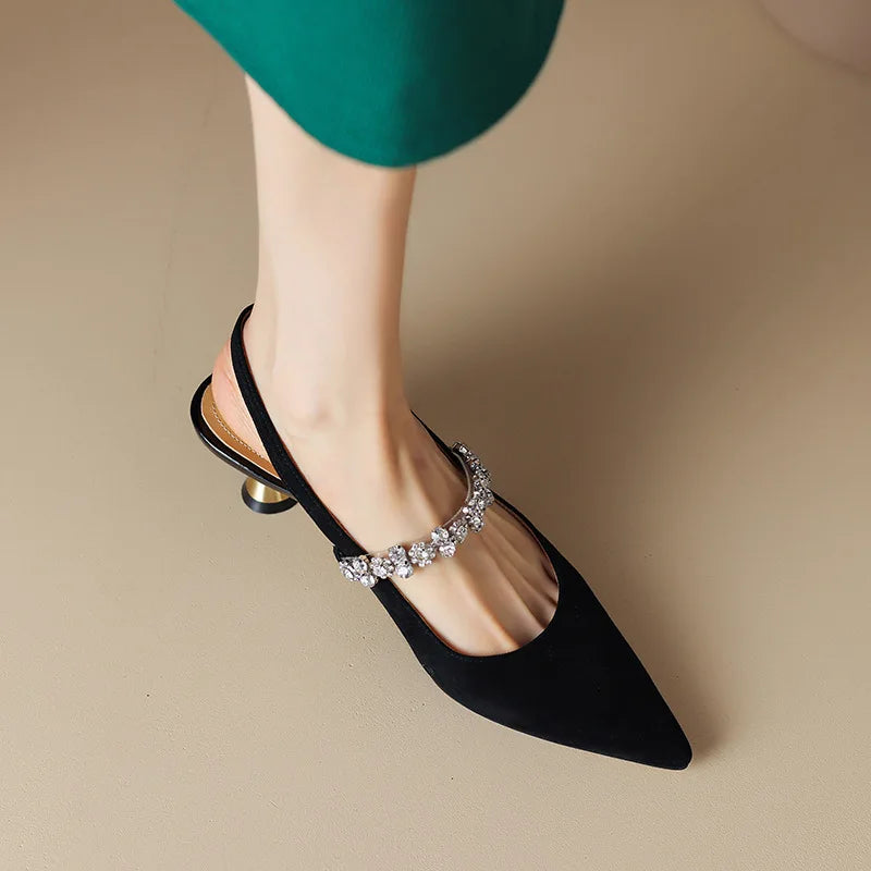 Women's Glam Rhinestone Kitten Heels – Stylish Evening Footwear-MODAUTLET