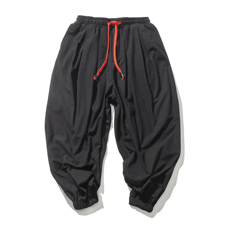 Men's Lightweight Tapered Cotton Linen Pants - Easy Fit Streetwear-MODAUTLET