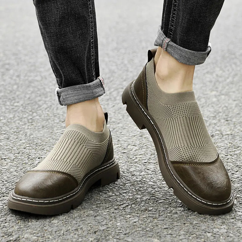 Men's Breathable Mesh Slip-On Sneakers-MODAUTLET