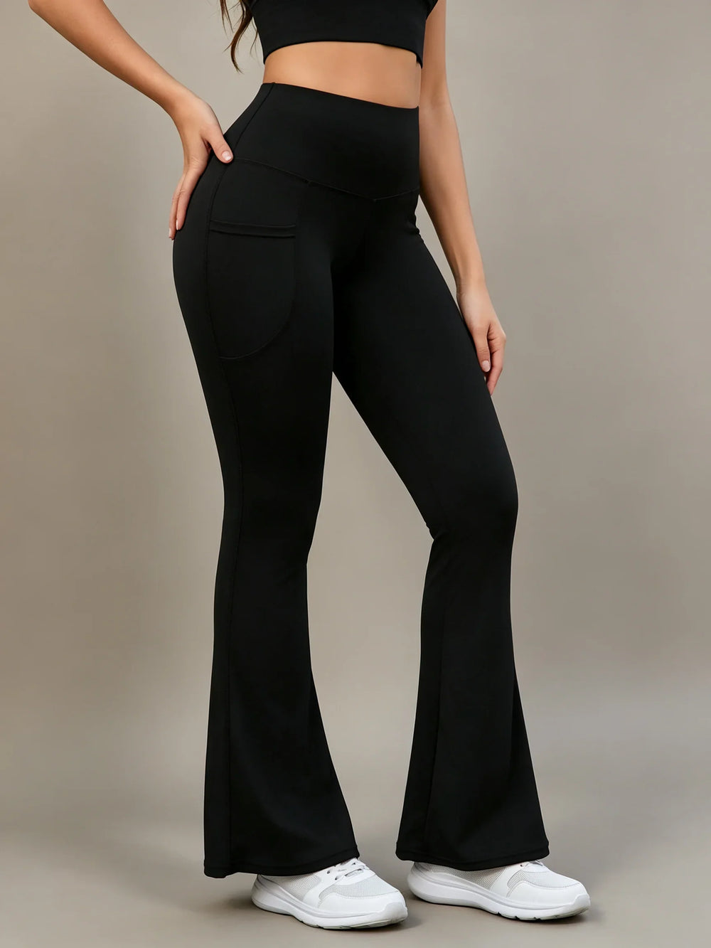 Women's High Waisted Shaping Flare Leggings for Fitness & Running