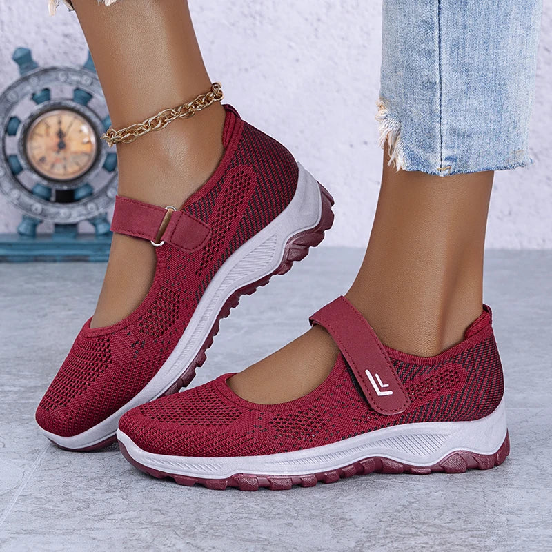Women's Breathable Lightweight Summer Sneakers Red