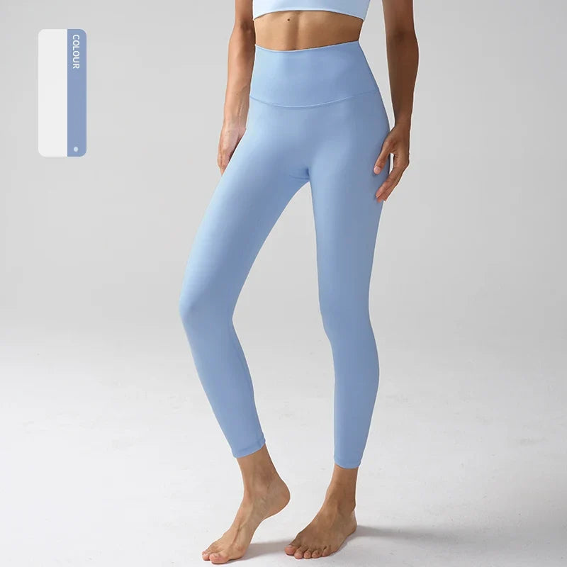 Women's High Waisted Leggings for Yoga, Fitness, and Everyday Use Blue Fog