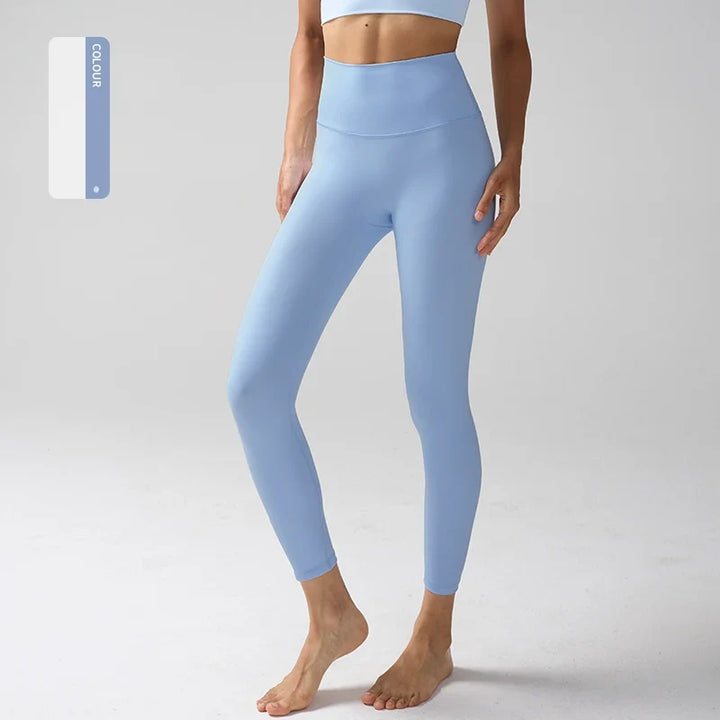 Women's High Waisted Leggings for Yoga, Fitness, and Everyday Use Blue Fog