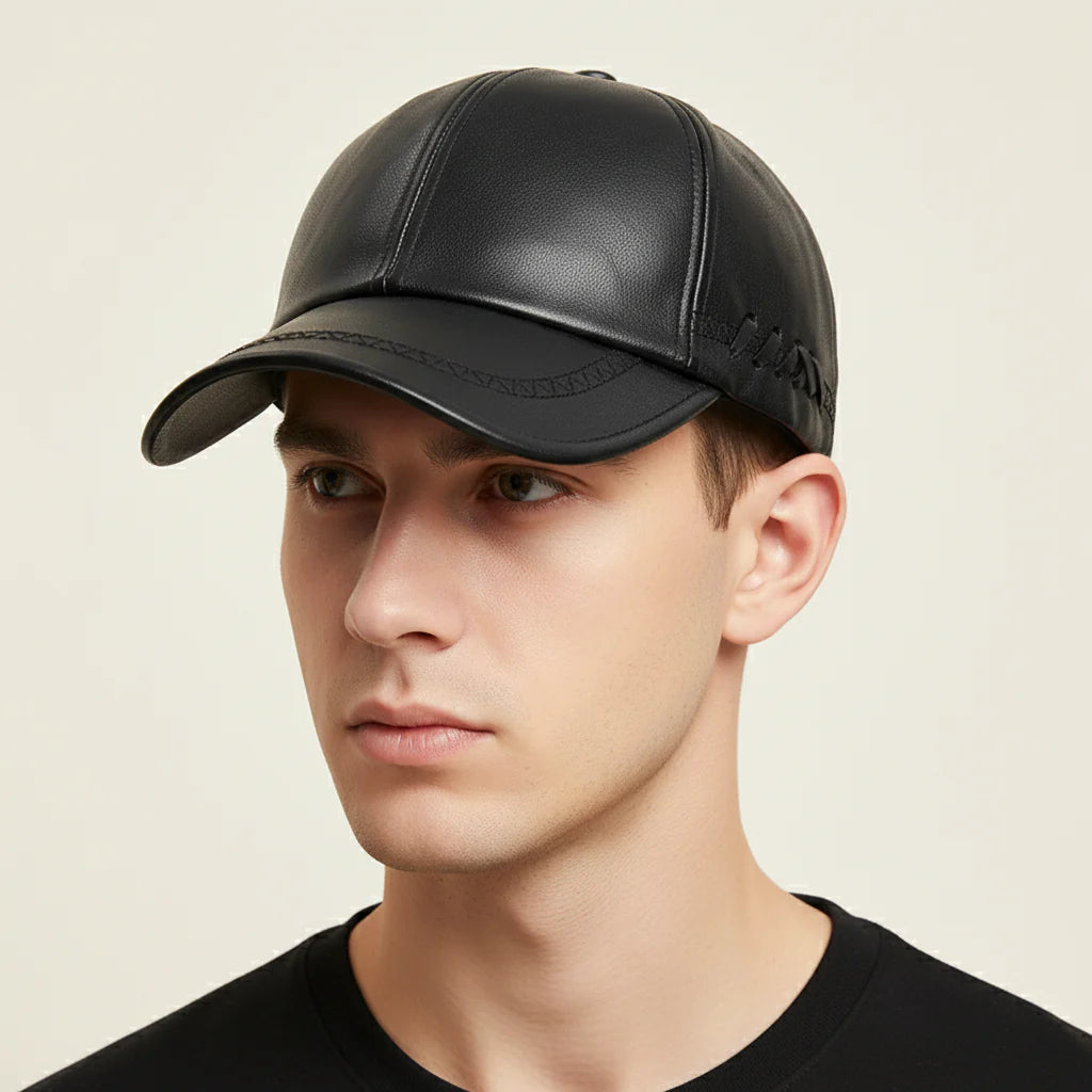 Premium Genuine Leather Snapback Baseball Cap