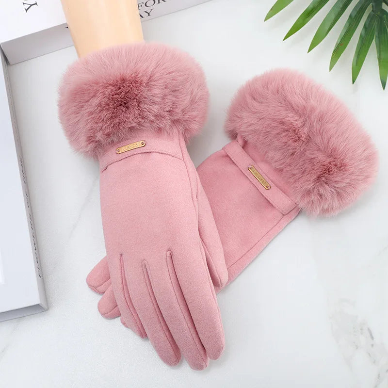 Elegant Lunara Style Gloves Pink