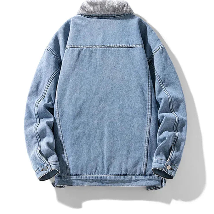 Men's Denim Fleece Jacket