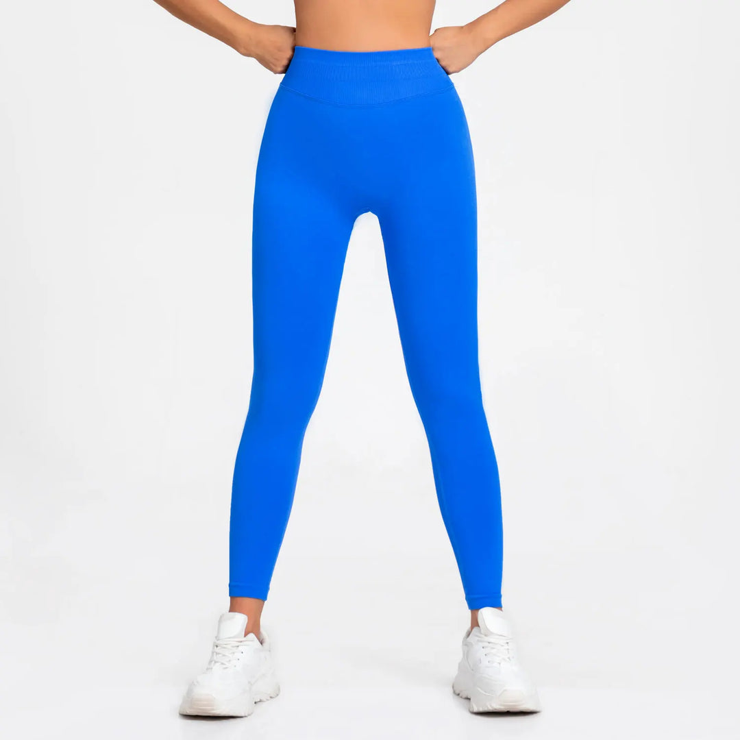Women's Seamless Yoga Leggings with Low Rib Waistband for Fitness