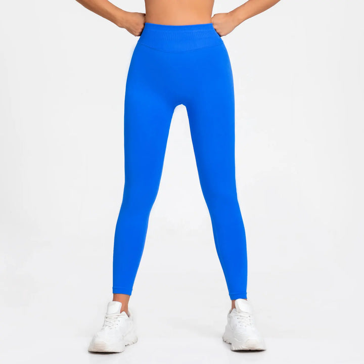 Women's Seamless Yoga Leggings with Low Rib Waistband for Fitness