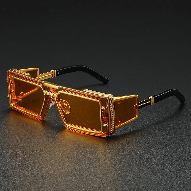 VANTAGE-X Sunglasses – Cyber-Luxe Visionary Eyewear Gold