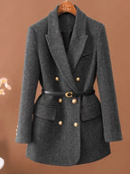 Vintage Wool Blazer with Belt