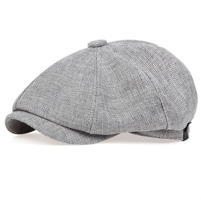 Unisex Casual Newsboy Hats light grey One Size