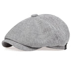 Unisex Casual Newsboy Hats light grey One Size