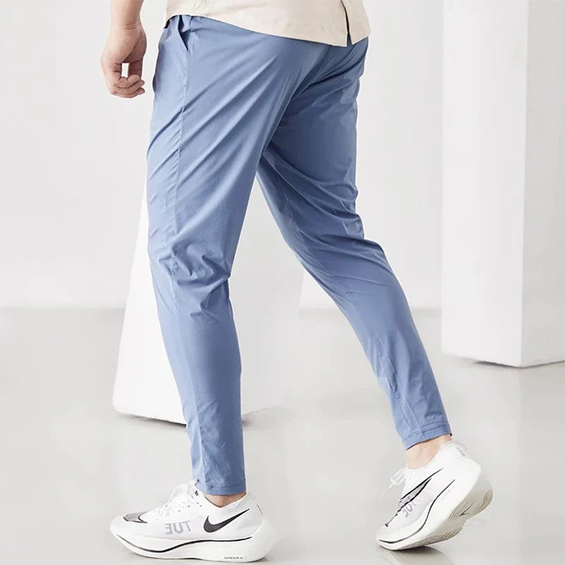 Men's Quick-Dry Jogger Pants for Running Light Blue