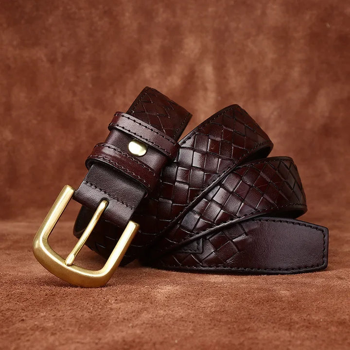 Handcrafted Woven Leather Belt-MODAUTLET